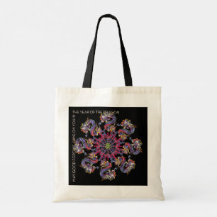 Bolso De Tela Tote del Año Dragón Mah Jongg