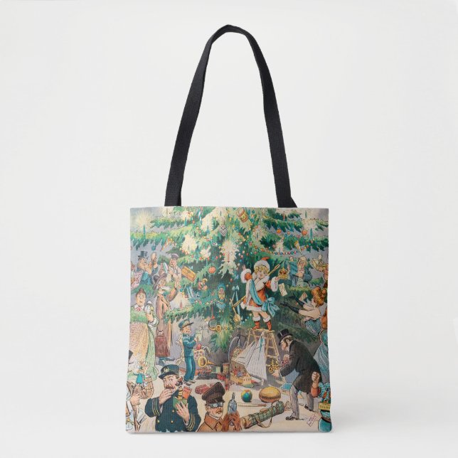Bolso De Tela Tote del Árbol de Navidad (1902) (Anverso)