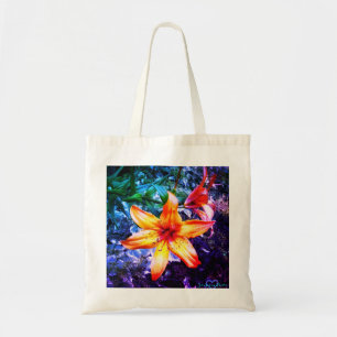 BOLSO DE TELA TOTE DEL ARCO IRIS DE DAYLILLY