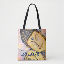 Bolso De Tela Tote del arte de la acuarela de Buda del amor