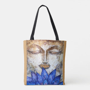 Bolso De Tela Tote del arte de la acuarela de Lotus Buda