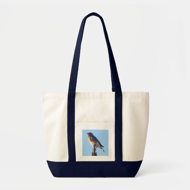 Bolso De Tela Tote del bolsillo del Bluebird (Frente)