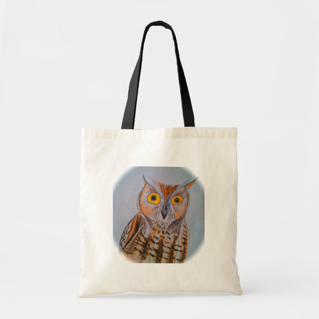Bolso De Tela Tote del búho (Frente)