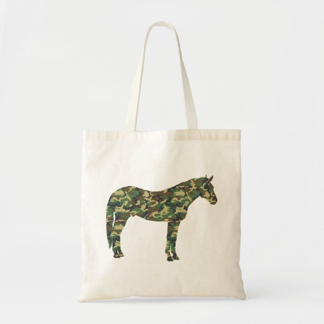 Bolso De Tela Tote del caballo de Camo (Frente)