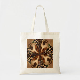 Bolso De Tela tote del caleidoscopio de 4 perritos