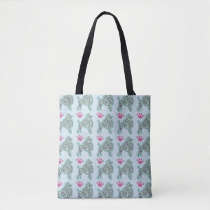 Bolso De Tela Tote del caniche y de la pata