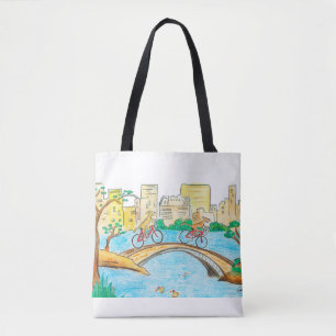 Bolso De Tela Tote del Central Park del paseo de Rhodesian
