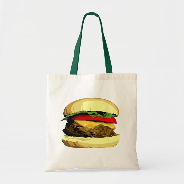 Bolso De Tela Tote del cheeseburger (Frente)