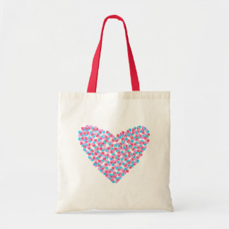 Bolso De Tela Tote del corazón clásico de las plazas