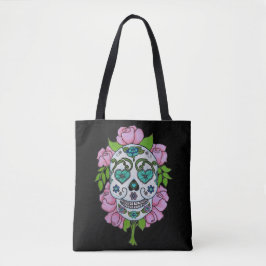 Bolso De Tela Tote del cráneo uno del azúcar