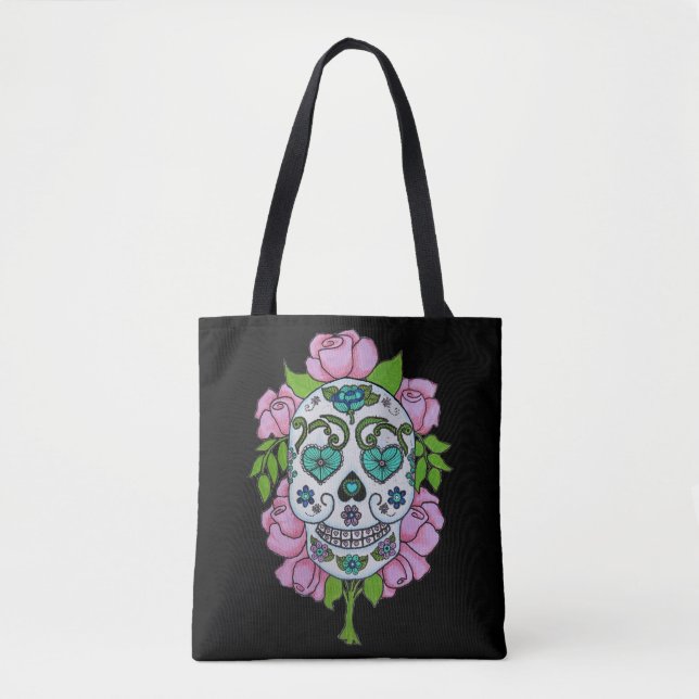 Bolso De Tela Tote del cráneo uno del azúcar (Anverso)