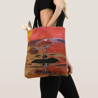 Bolso De Tela Tote del descenso del agua del color de la caída