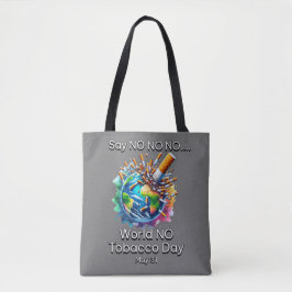 Bolso De Tela Tote del Día Mundial Sin Tabaco