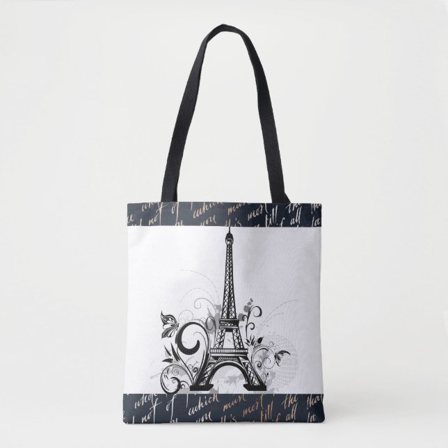Bolso De Tela Tote del diseño de París (Anverso)