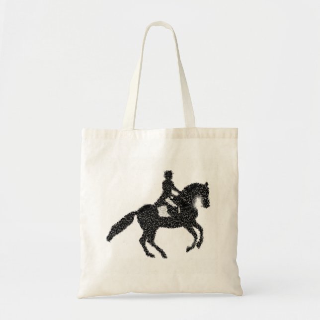 Bolso De Tela Tote del Dressage - diseño del mosaico del caballo (Frente)
