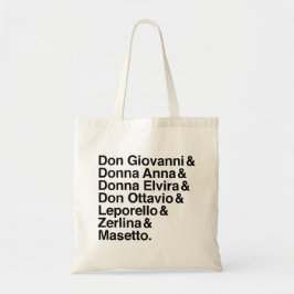 Bolso De Tela tote del elenco de personajes Don Giovanni