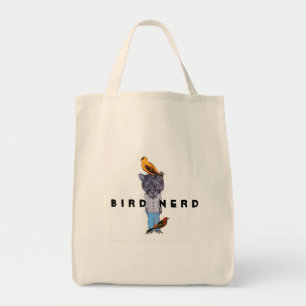 Bolso De Tela Tote del empollón del pájaro