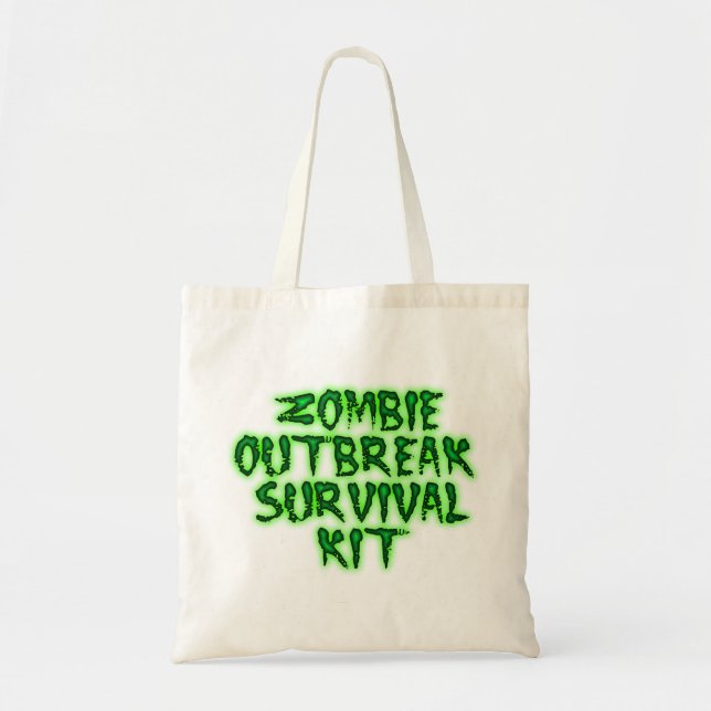 Bolso De Tela tote del equipo de supervivencia del brote del (Frente)