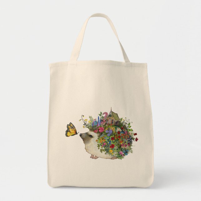 Bolso De Tela Tote del erizo del jardín (Frente)