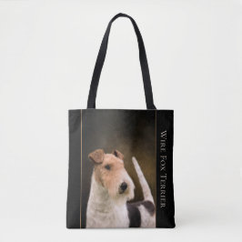 Bolso De Tela Tote del fox terrier del alambre