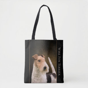 Bolso De Tela Tote del fox terrier del alambre