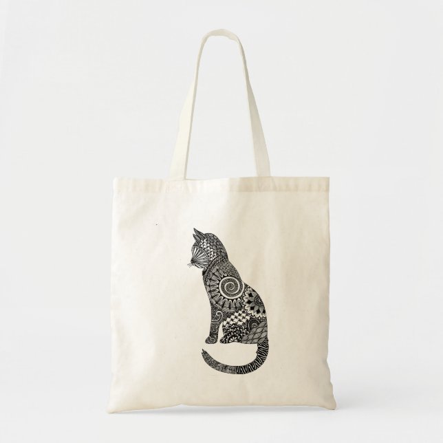 Bolso De Tela tote del gato (Frente)