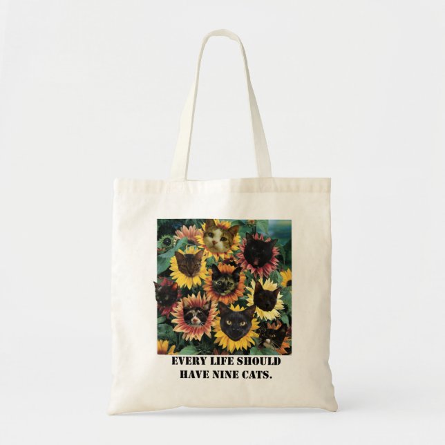 Bolso De Tela Tote del gato (Frente)