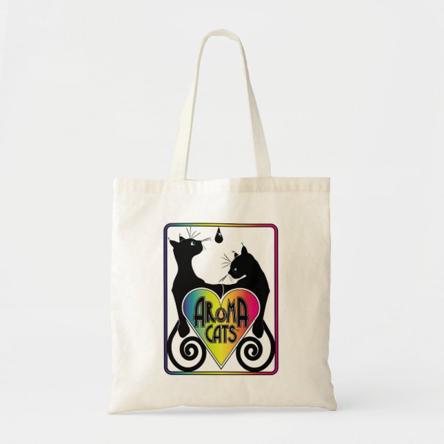 Bolso De Tela Tote del gato del aroma (Frente)