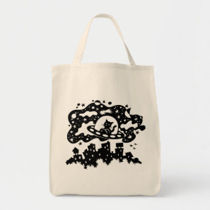 Bolso De Tela Tote del gato del espacio