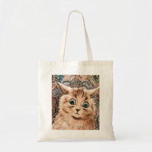 Bolso De Tela Tote del gato del papel pintado de Louis Wain