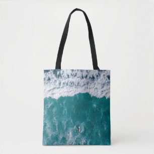 Bolso De Tela Tote del hombro de la onda oceánica