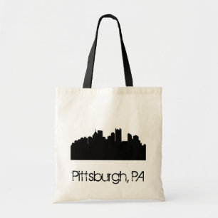 Bolso De Tela Tote del horizonte de Pittsburgh