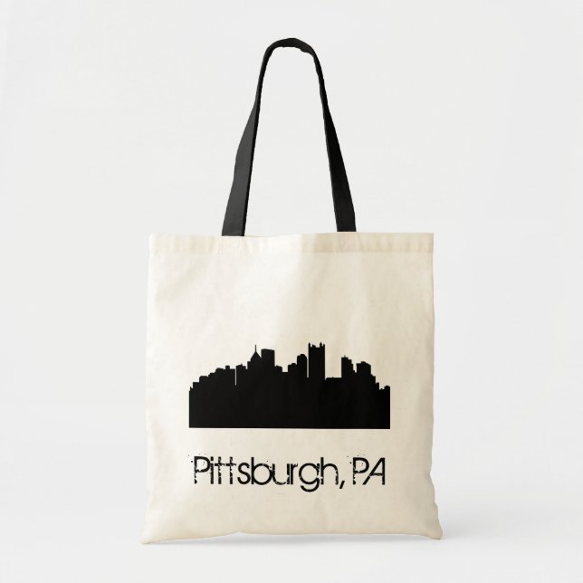 Bolso De Tela Tote del horizonte de Pittsburgh (Frente)