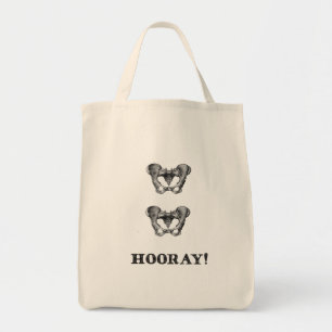 Bolso De Tela Tote del humor de la anatomía de la cadera de la