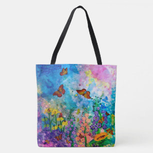 Bolso De Tela Tote del jardín de la mariposa