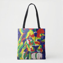 Tote del león del arte pop