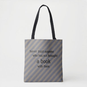 Bolso De Tela Tote del libro - cita Lemony de Snicket