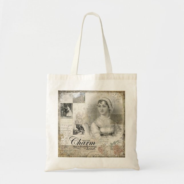 Bolso De Tela ¡Tote del libro de Jane Austen! (Frente)