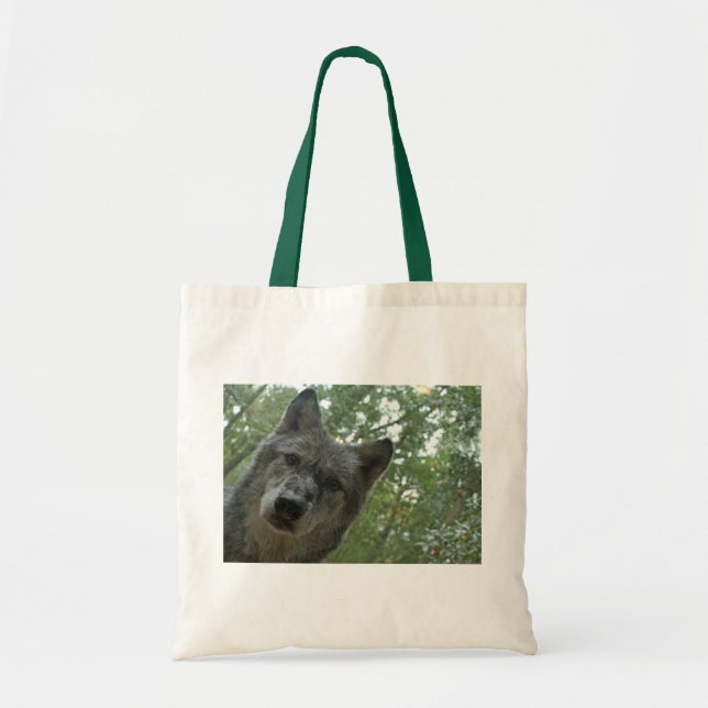 Bolso De Tela Tote del lobo gris (Frente)