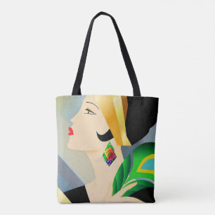 Bolso De Tela Tote del Mah Jongg Vogue