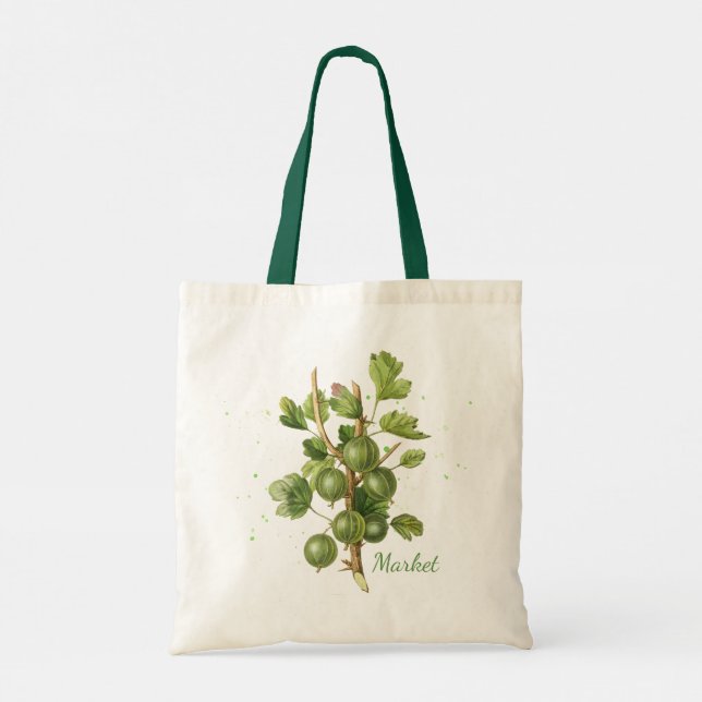 Bolso De Tela Tote del mercado botánico de frutas (Reverso)