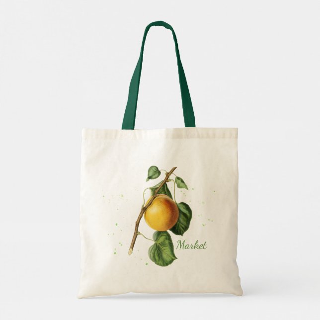 Bolso De Tela Tote del mercado botánico de frutas (Reverso)