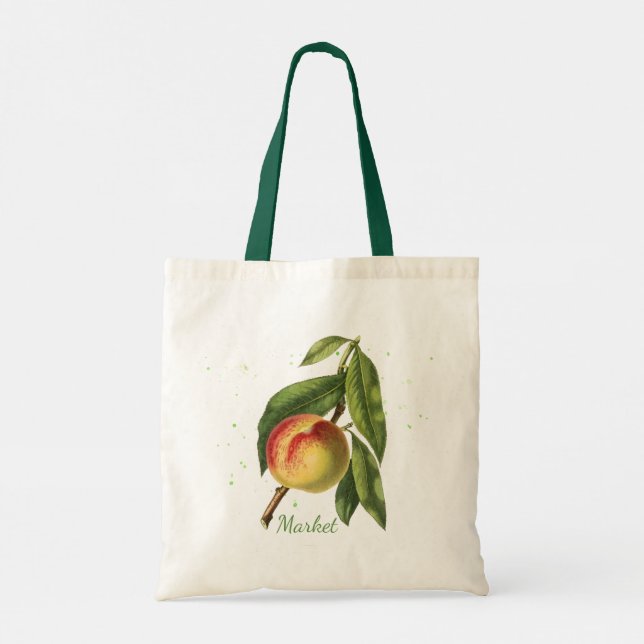Bolso De Tela Tote del mercado botánico de frutas (Reverso)