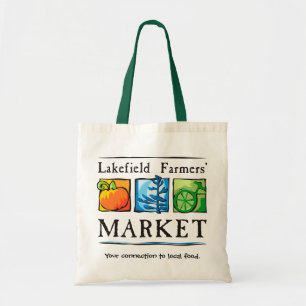 Bolso De Tela Tote del mercado de los granjeros de Lakefield