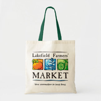 Bolso De Tela Tote del mercado de los granjeros de Lakefield