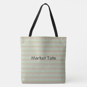 Bolso De Tela Tote del mercado verde oliva