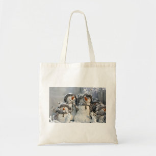 Bolso De Tela Tote del muñeco de nieve del navidad