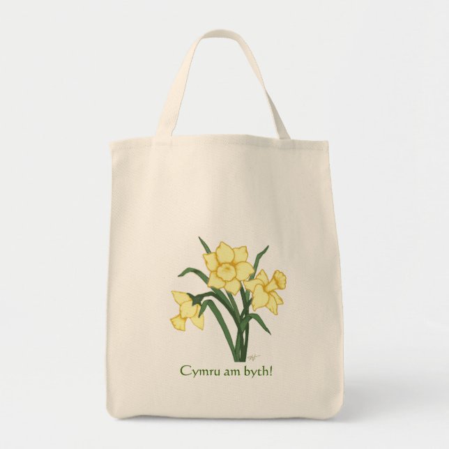 Bolso De Tela ¡Tote del narciso - "byth de Cymru! " (Frente)