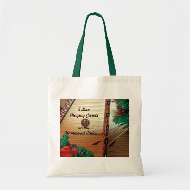 Bolso De Tela Tote del navidad para el jugador martillado del (Frente)