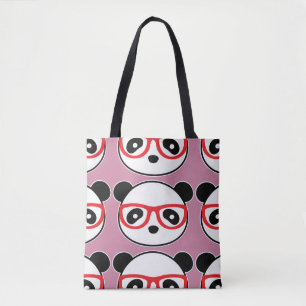 Bolso De Tela Tote del oso de panda del dibujo animado